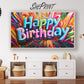 Samsung Frame TV Art Happy Birthday Colorful Graffiti Style, 3D in kids room preview
