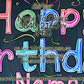 Personalized Birthday Frame TV Art For Kids | Happy Birthday Written On School-Board close up look