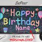 Personalized Birthday Frame TV Art For Kids | Happy Birthday Written On School-Board preview