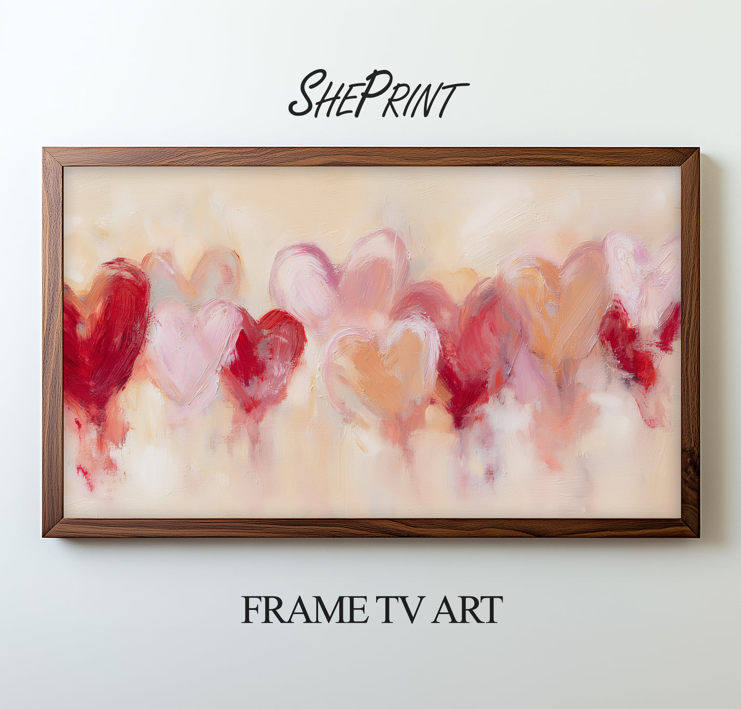 Valentines Day TV Art | Hearts Painting | Samsung Frame preview