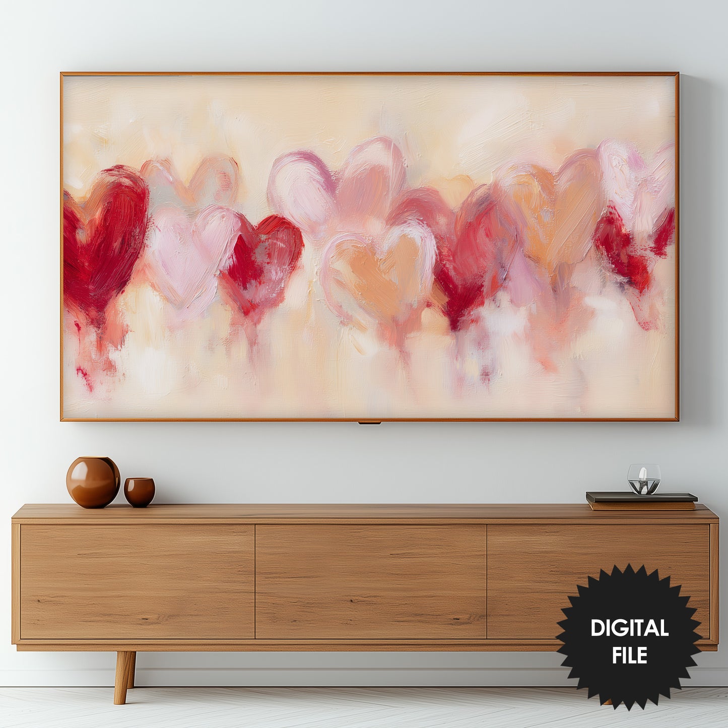 Valentines Day TV Art | Hearts Painting | Samsung Frame preview 2