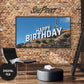 Samsung Frame TV Art | Happy Birthday Funny Hollywood Sign preview in industrial interior