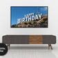 Samsung Frame TV Art | Happy Birthday Funny Hollywood Sign preview in modern ambience