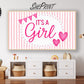 It’s a Girl Frame TV Art – Pink Baby Shower Decor | Baby Girl Digital Download preview