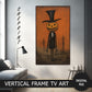 Vertical Frame TV Art, Cute Halloween Jack O'Lantern