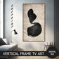 Japandi Zen Minimalism Vertical TV Art, Wabi-Sabi Abstract