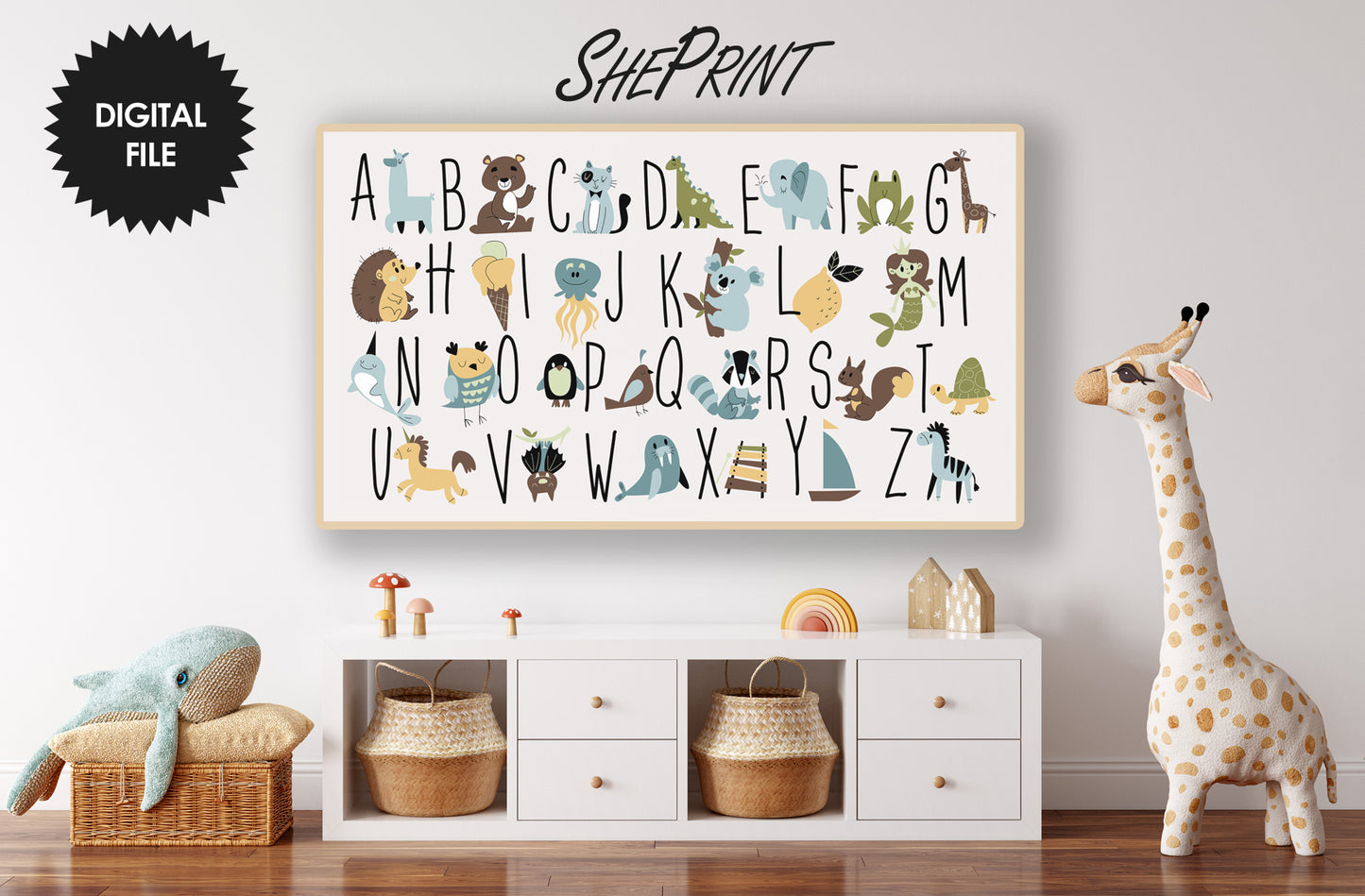 Samsung Frame TV Art Kids Alphabet | Cute Boho Style Alphabet | Children Tv Art | Digital TV Art | Frame TV Art For Kids | Instant Download