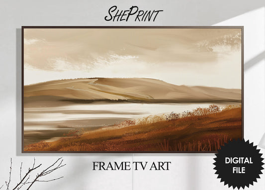 Warm Earth Tones Landscape Frame TV Art preview on Samsung Frame TV