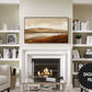 Warm Earth Tones Landscape Frame TV Art preview in modern living room