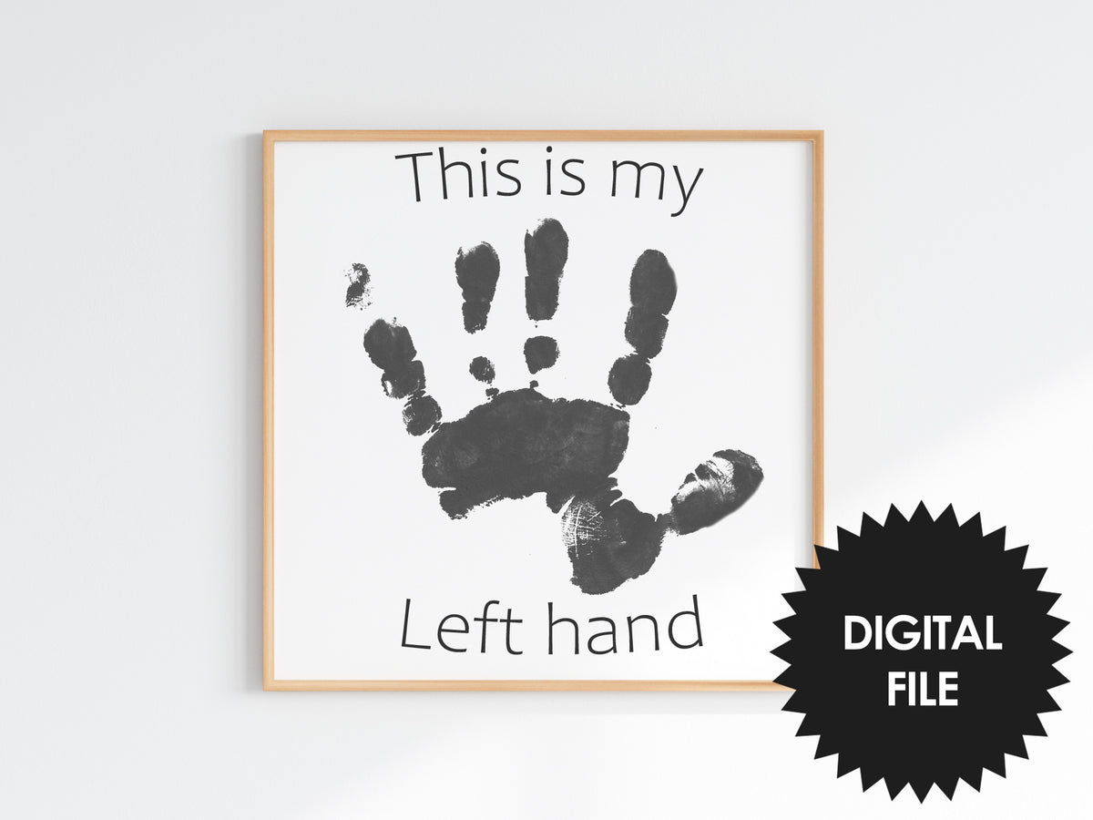 Left Hand Rint Printable Left And Right Hand, Kids Room Decor, Kids Educational Print ...