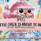 Baby Shower Frame TV Art | A Little Chick Is About To Hatch Banner close up view
