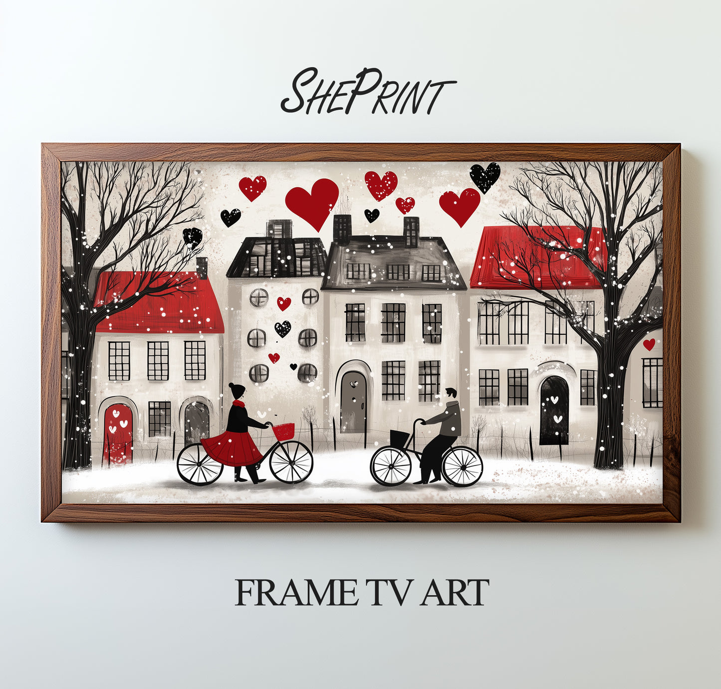 Love On Bicycle Frame TV Art | Happy Valentine's Day