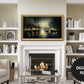Frame TV Art | Coastal Landscape Marina at Night preview in living room