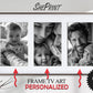 Personalized Frame TV Art Multi Aperture Collage With Your Photos or Artworks black and white example