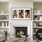 Personalized Frame TV Art Multi Aperture Collage With Your Photos or Artworks color example, preview in modern living room