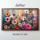 Samsung Frame TV Art, Maximalist Spring Floral Art preview on screen