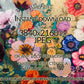 Samsung Frame TV Art, Maximalist Spring Floral Art close up view