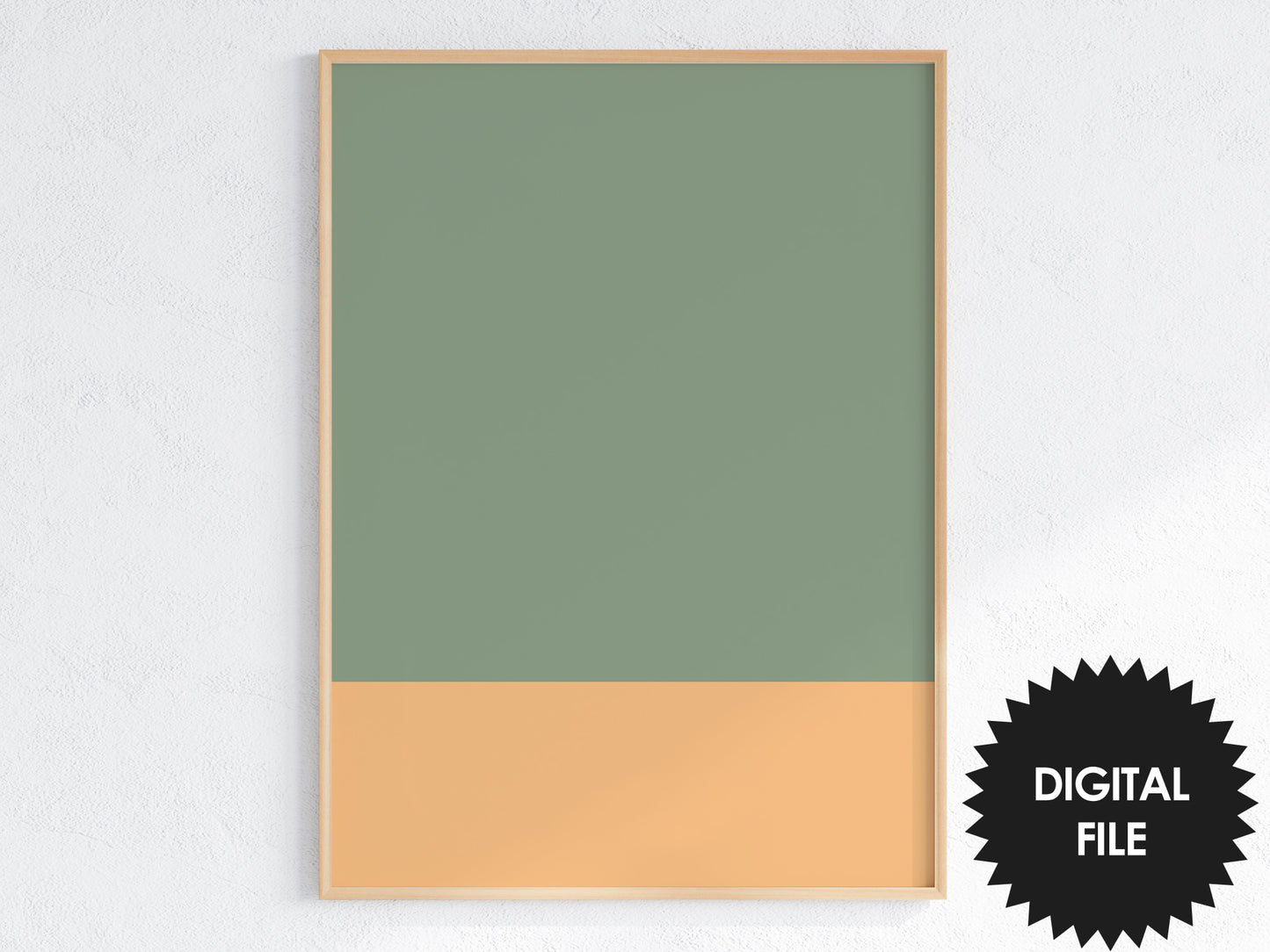 Mid Century Minimalist Wall Art, Set of 3 Prints, Solid Colors Geometric Abstract Art, sage print preview