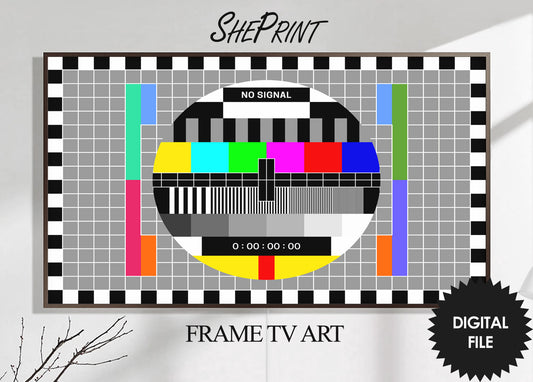 Old Television No Signal Screen | Samsung Frame TV Art | Retro TV Nostalgia Digital TV Art | Instant Download