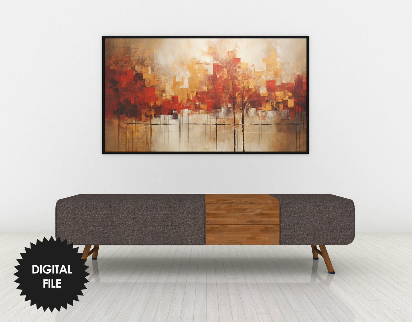 Abstract Fall Frame TV Art | Autumn Abstract Art | Digital TV Art | Digital Painting | Instant Download