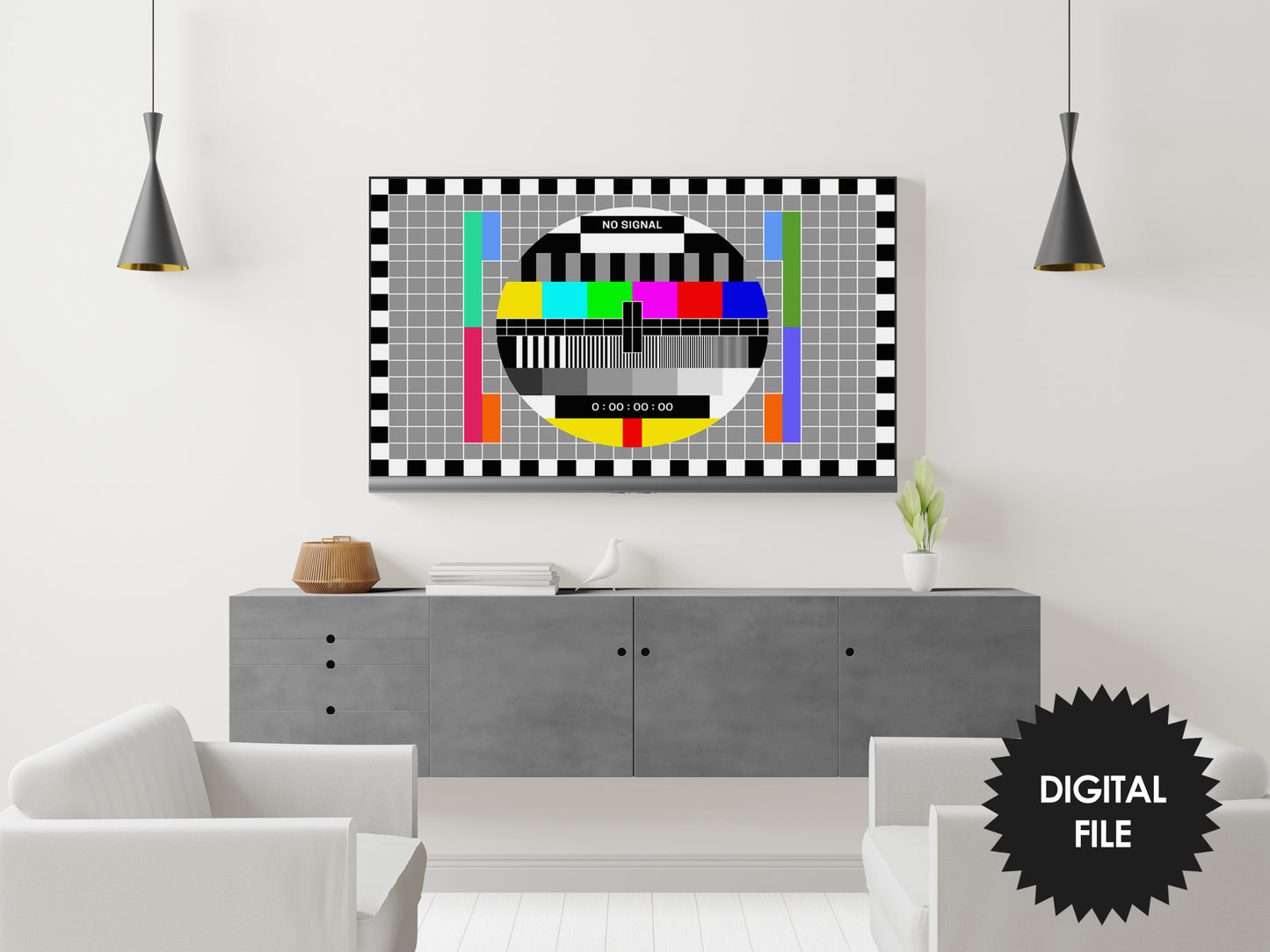 Old Television No Signal Screen | Samsung Frame TV Art | Retro TV Nostalgia Digital TV Art | Instant Download