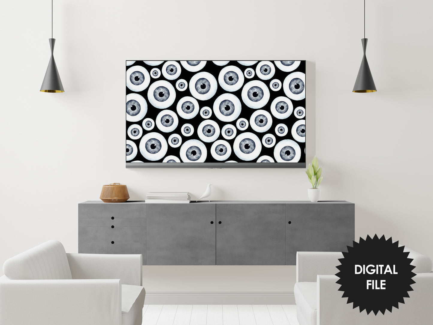 Spooky Eyes Samsung Frame TV Art | Halloween TV Art | Digital TV Art | Instant Download