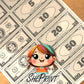 Kids Play Money printed, close up view