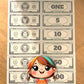 Kids Play Money printed on A4 format preview