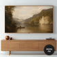 Frame TV Art | Moody Landscape Tranquil River View preview in living room