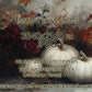 Frame TV Art Dark Moody Pumpkins and Roses close up iew