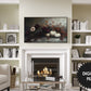 Frame TV Art Dark Moody Pumpkins and Roses preview in modern living room