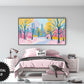 Frame TV Art Pastel Winter In The Park preview in modern bedroom