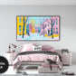 Frame TV Art Pastel Pink Winter | Vibrant Pastel Colors  preview in bedroom