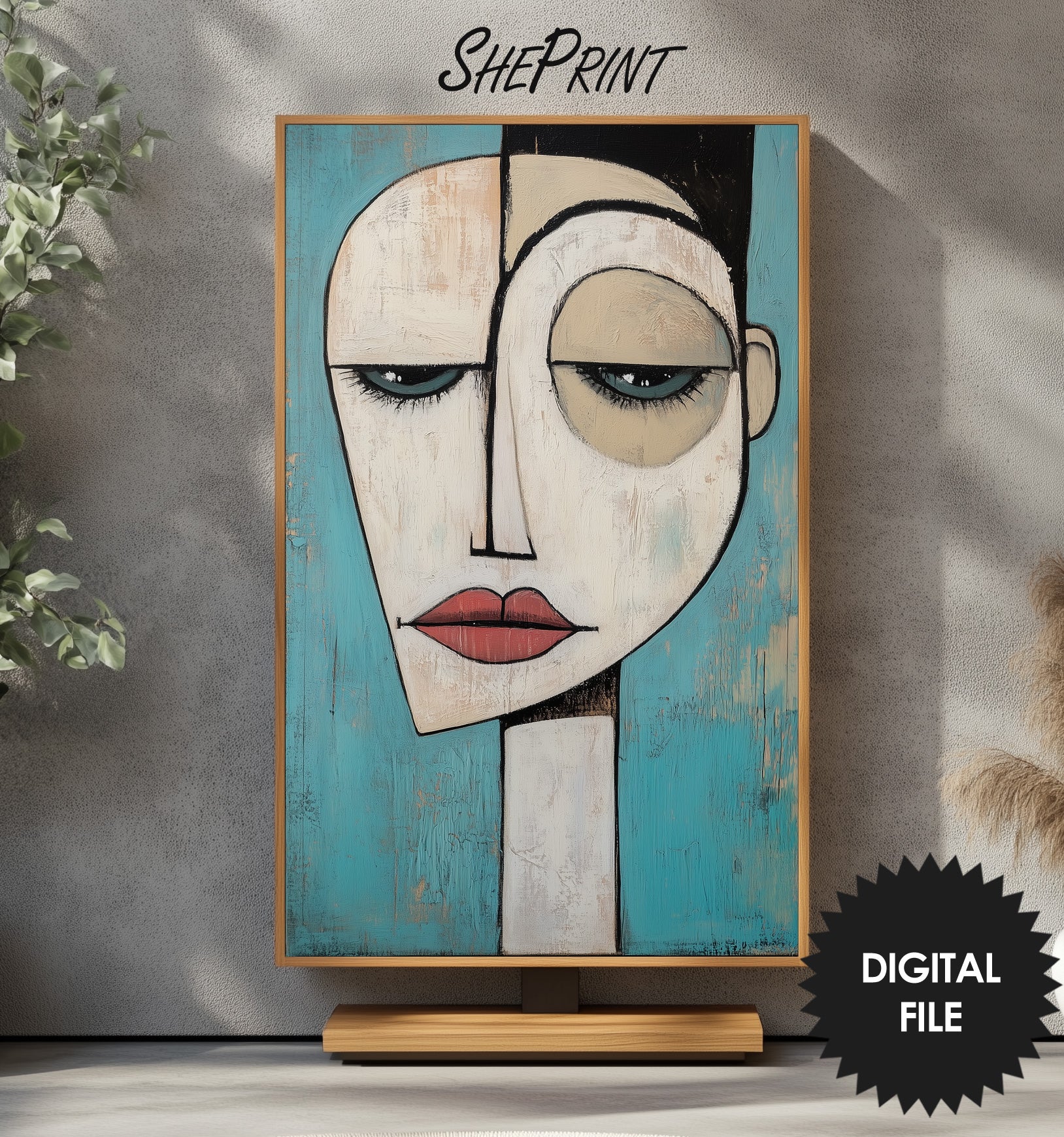 Pastel Poise Vertical Frame TV Art, preview on screen