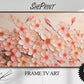 Horizontal Frame TV Art, Peach Fuzz Flowers Painting, Digital TV Art preview