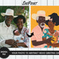 Printable Personalized Greeting Card, Turn Your Family Photo to Abstract Boho Art, 5"x7" Print At Home On Letter Size Paper, Ready in 1-2 Days