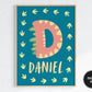 Personalized Dinosaur Wall Art for Kids, Dino Nursery Prints, Boy Room, Set of 2, 18x24inch