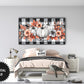 Frame TV Art White Pumpkins on Plaid Background previw in modern bedroom