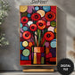 Vertical Frame TV Art, Poppies Abstract Painting preview on tv stand