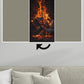 Vertical Fireplace Frame TV Art | Christmas TV Art | Winter Fireplace Flames | Digital Tv Art JPEG Image | Instant Download