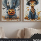 Halloween Wall Art For Kids, Cute Halloween Animals, Set of 3 Digital Prints, Nursery Wall Art, Cute Giraffe, Monkey, Elephant, video