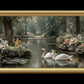 Frame TV Art Secret Garden With Swans 3840x2160px JPG – Instant Download