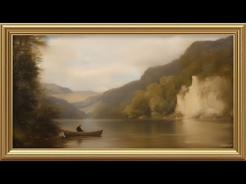Enjoy video with this art - Moody Landscape Tranquil River View 