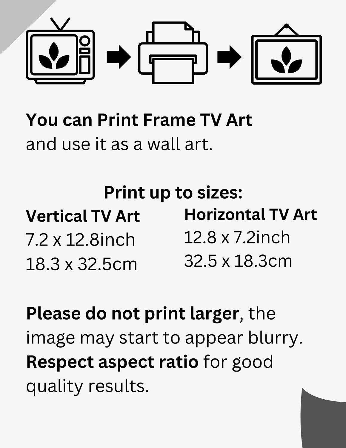 How to print Frame TV art and use it as a wall art. Instruction.