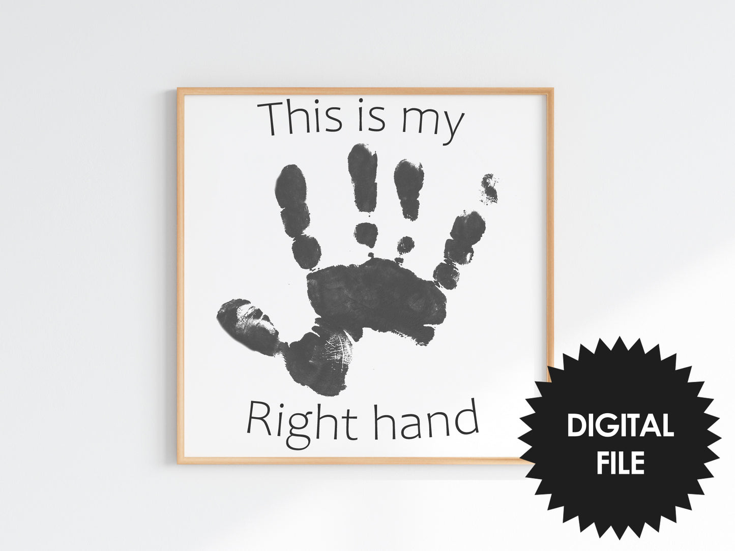 Printable Left And Right Hand, Kids Room Decor, Kids Educational Print, Instant Download, Print at Home, Back to School