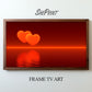 Samsung Frame TV Art | Romantic Sunset Glowing Hearts | Valentines Day Banner | Digital Download