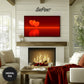 Samsung Frame TV Art | Romantic Sunset Glowing Hearts | Valentines Day Banner | Digital Download