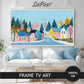 Frame TV Art, Scandinavian Summer Houses Painting preview in pastel living room