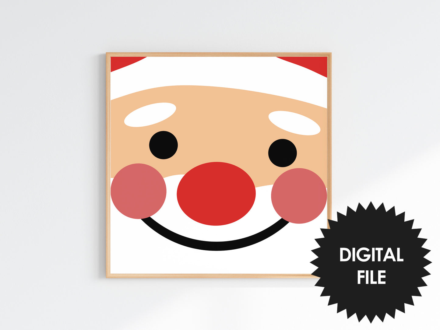Christmas Wall Art Printables For Kids Set of 3, Santa, Snowman and Penguin Print, Digital Download, Print Any Size Up To 20x20 inch