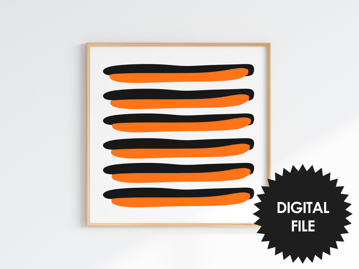 Halloween Inspired Abstract Wall Art Printable, Digital Download, Print at Home, Print Any Size Up To 20x20inch